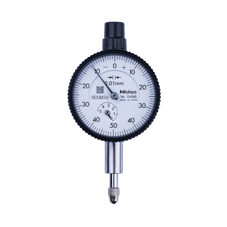 Mitutoyo 1045AB Series 1 Compact Small Diameter Dial Indicator, 5 mm, Metric