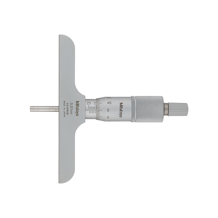 Mitutoyo 128-104 Depth Micrometer, 101.6 x 16 mm Base