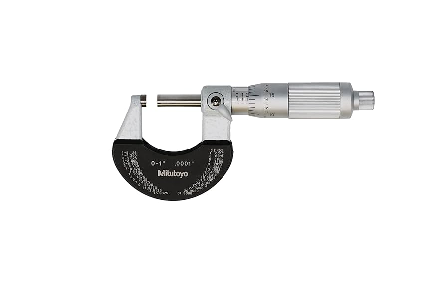 Mitutoyo 102-329-10 Series 102 Outside Micrometer, 0 to 1", 0.0001"