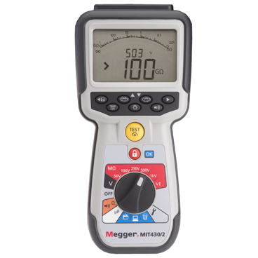 Megger MIT430/2 Insulation Tester + Bluetooth 50V, 100V, 250V, 500V & 1000V
