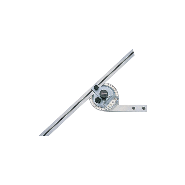 Mitutoyo 187-906-10 Series 187 Universal Bevel Protractor with clamp box for inch height gauges, 12"