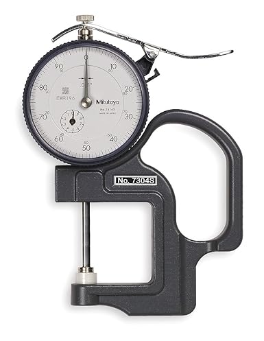 Mitutoyo 7304A Flat Standard Dial Thickness Gauge, 0 to 1.0"