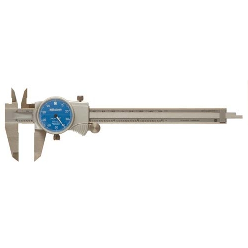 Mitutoyo 505-742-51J Dial Caliper, blue face, 0 to 6"