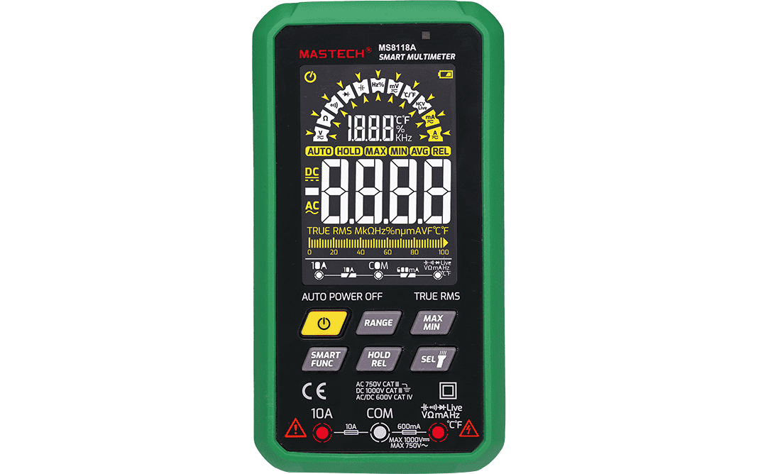 Mastech MS8118A Manual-Ranging Digital Multimeter