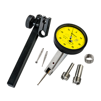 Mitutoyo 513-444-10T Horizontal Dial Test Indicator, Tilted Full Set, 1.6mm Range