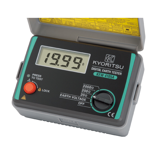 Kyoritsu 4105A Soft Case Ground Resistance Tester, Digital, 2000Ω