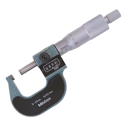 Mitutoyo 193-111 Outside Micrometer, 0 to 25 mm, 0.001 mm