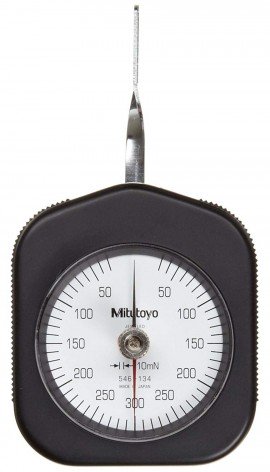 Mitutoyo 546-134 Dial Tension Gauge, 30 to 300 mN