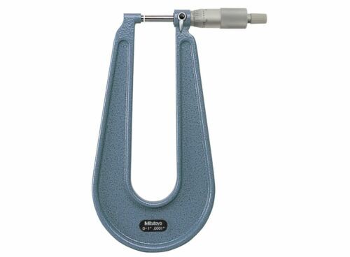 Mitutoyo 118-129 Series 118 Sheet Metal Micrometer, 0 to 1", 6.3" throat
