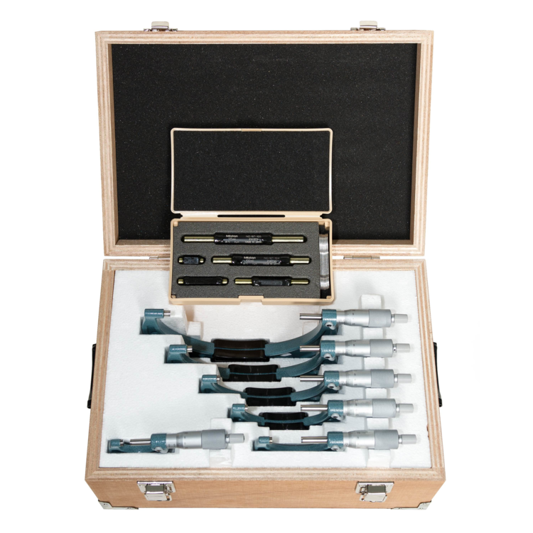 Mitutoyo 103-915-10 Outside Micrometer Economy Design Set, 150 to 300 mm