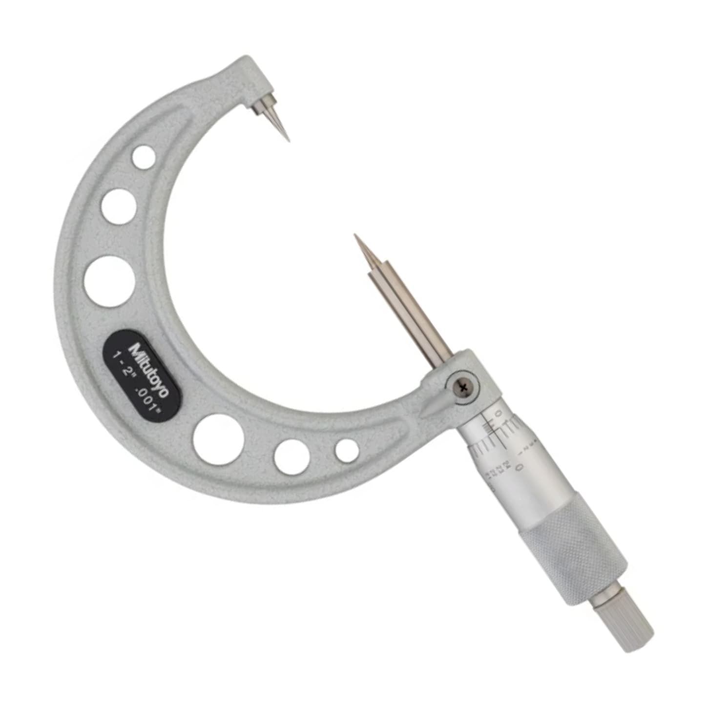 Mitutoyo 112-178 Point Micrometer with hardened tip, 1 to 2”