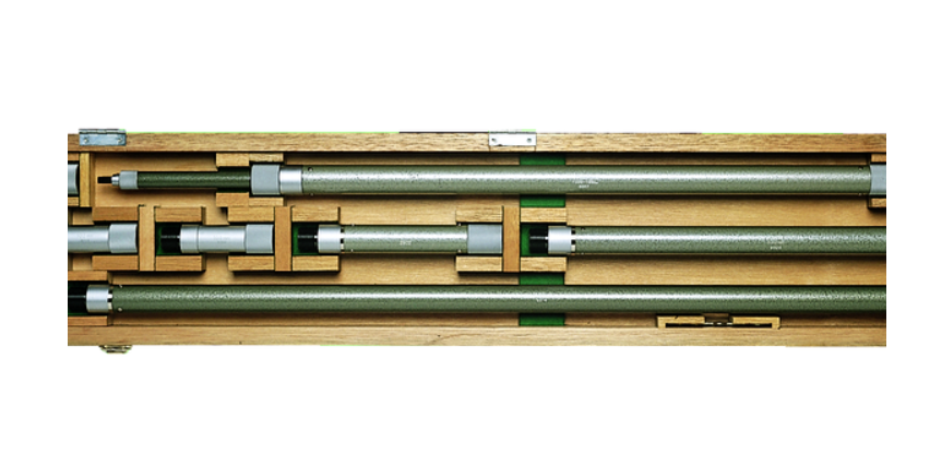 Mitutoyo 140-157 Series 140 2-Point Tubular Inside Micrometer with Extension Pipes, 1,000 to 2,000 mm