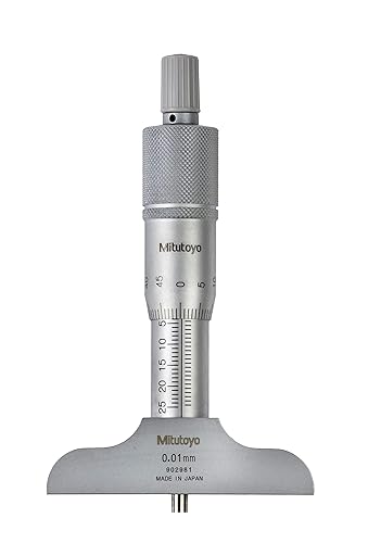 Mitutoyo 128-103 Depth Micrometer, 63.5 x 16 mm Base