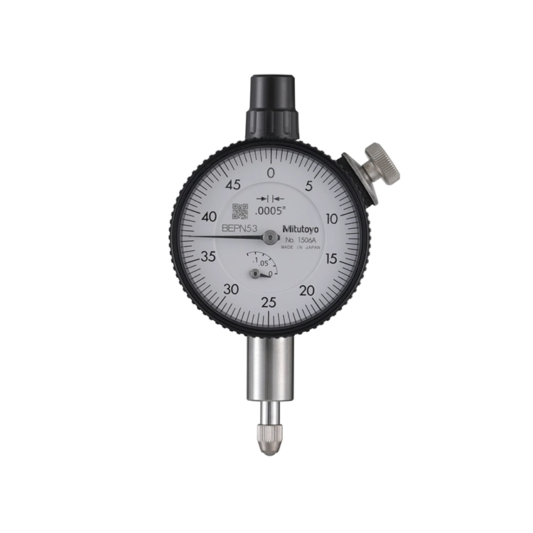 Mitutoyo 1506A Dial Indicator, Compact Type, .125in 0-50 Dial-Lug Back