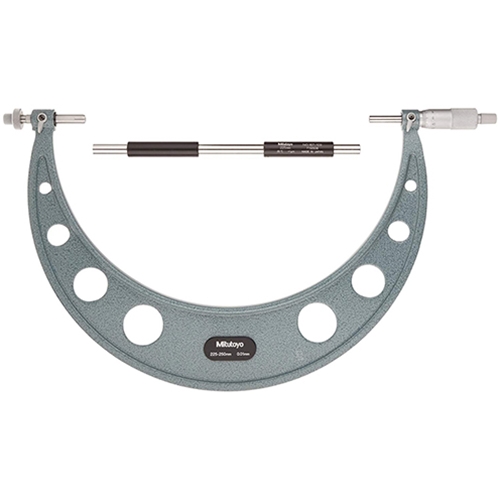 Mitutoyo 124-195 Series 124 Interchangeable Ball Anvil Gear Tooth Micrometer, 275 to 300 mm, ±7 μm
