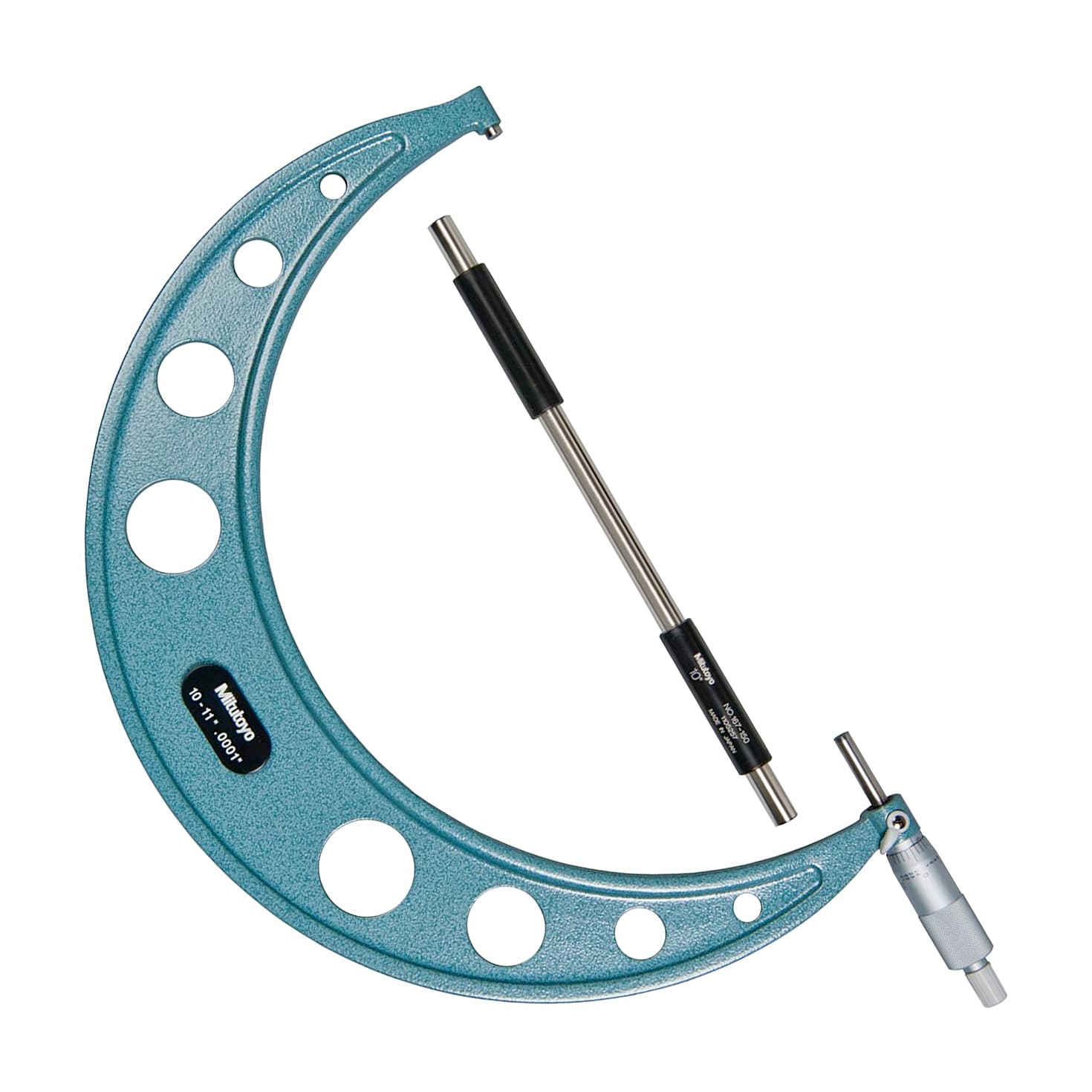 Mitutoyo 103-225 Outside Micrometer Economy Design, 10 to 11”, 0.0001”