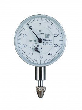 Mitutoyo 1003AB Series 1 Compact Small Diameter Dial Indicator, 4 mm, 0.01 mm graduation