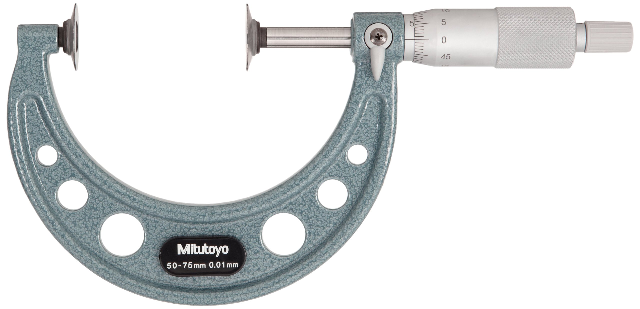 Mitutoyo 123-115 Series 123 Disk Micrometer, 50 to 75 mm