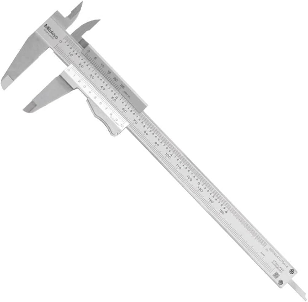Mitutoyo 531-128 High Accuracy Vernier Calipers with Thumb Clamp, 0 to 6", SAE/Metric