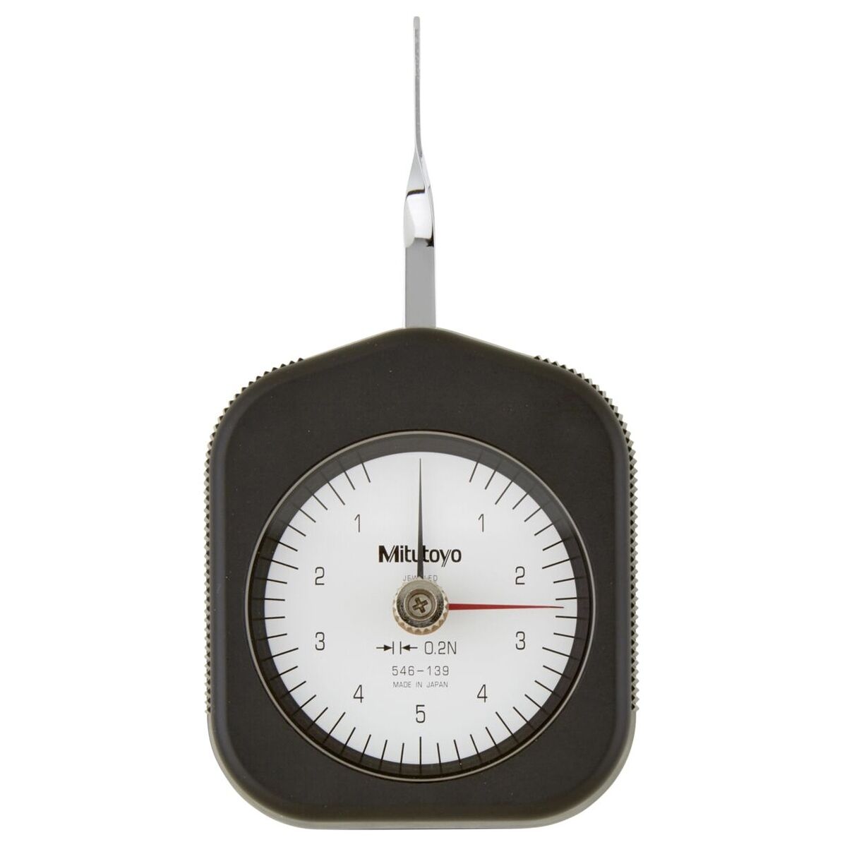 Mitutoyo 546-139 Peak-Hold Dial Tension Gauge, 0.6 to 5 N Measuring Force