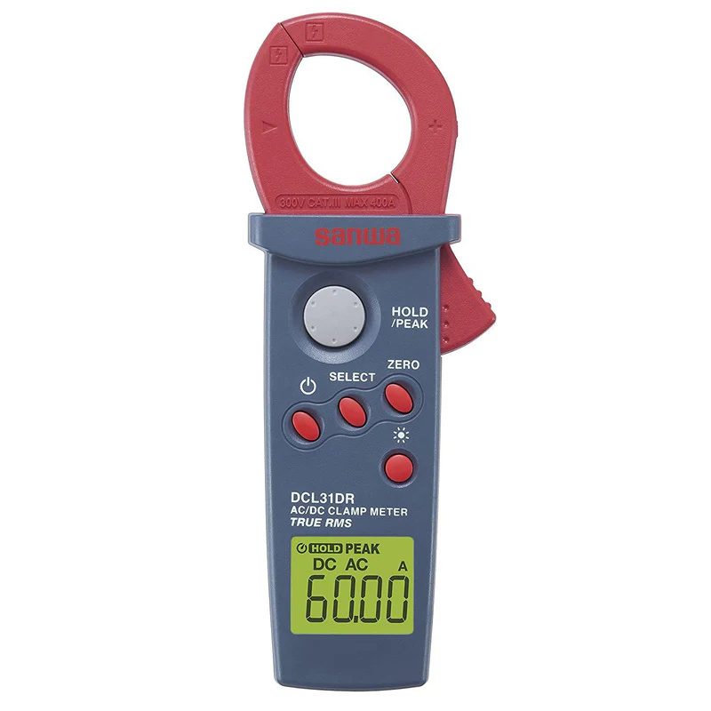 Sanwa DCL31DR Mini AC/DC Clamp Meter with True RMS and Peak Hold