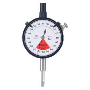 Mitutoyo 2901AB-10 Series 2 Standard One Revolution Flat-Back Dial Indicator, 0.16 mm, Metric