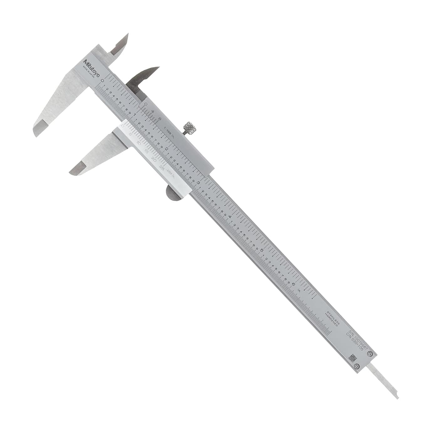 Mitutoyo 530-105 Standard Vernier Calipers, 0 to 6", SAE