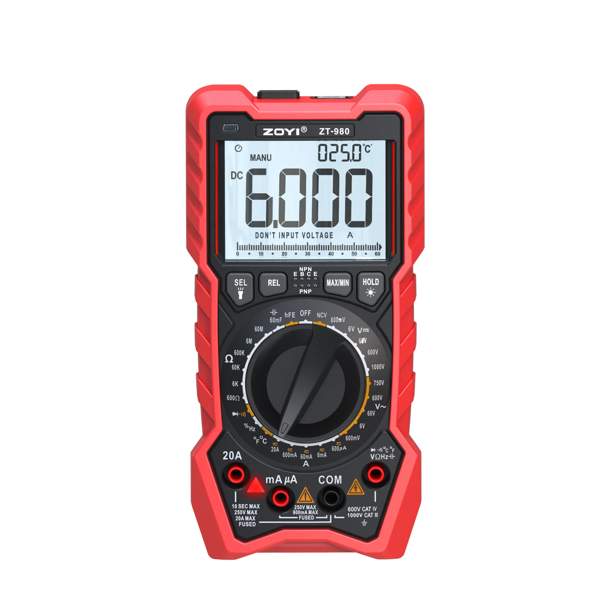 Zoyi ZT-980 6000-Count Digital Multimeter