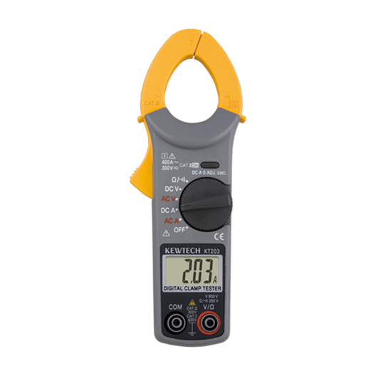 Kyoritsu KT203 Digital AC/DC Clamp Meter, 400 A