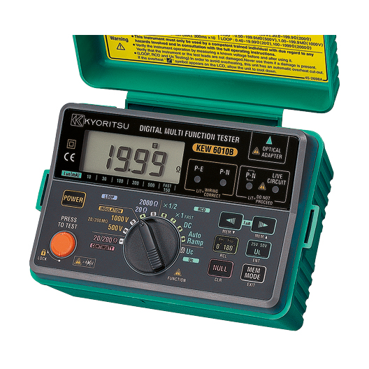 Kyoritsu 6010B 6-in-1 Continuity / Insulation / Loop / RCD / Contact Voltage / Mains Voltage Testers