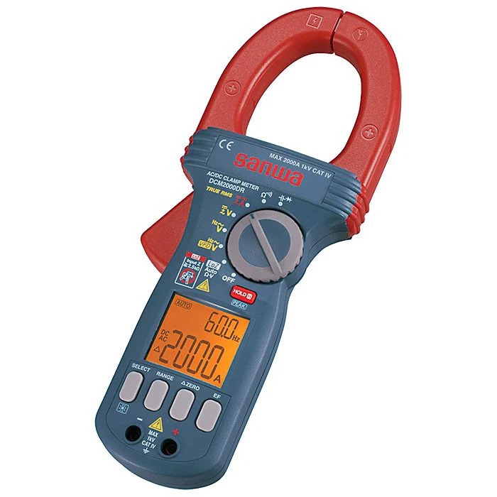 Sanwa DCM2000DR Clamp Meter AC/DC Max Current 2000A - CAT IV 1000V